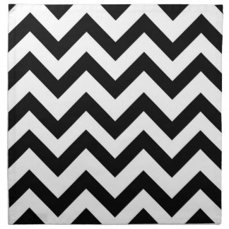 Black and white chevron napkin