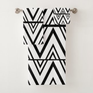 Black and White Chevron Pattern
