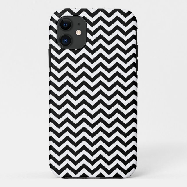 Black And White Chevron Pattern Case-Mate iPhone Case (Back)