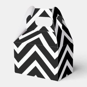 Black And White Chevron Pattern Favor Boxes