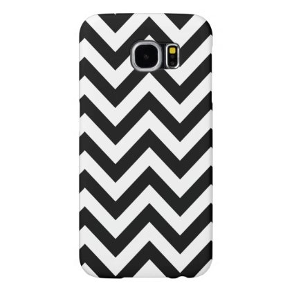 Black And White Chevron Pattern Samsung Galaxy S6 Case