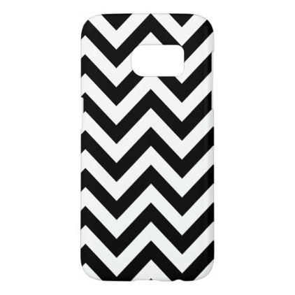 Black And White Chevron Pattern Samsung Galaxy S7 Case