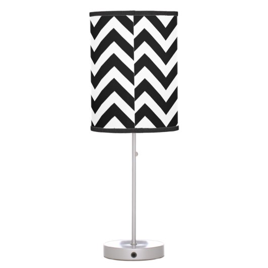Black and white chevron pattern table lamps (Back)