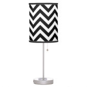 Black and white chevron pattern table lamps (Left)