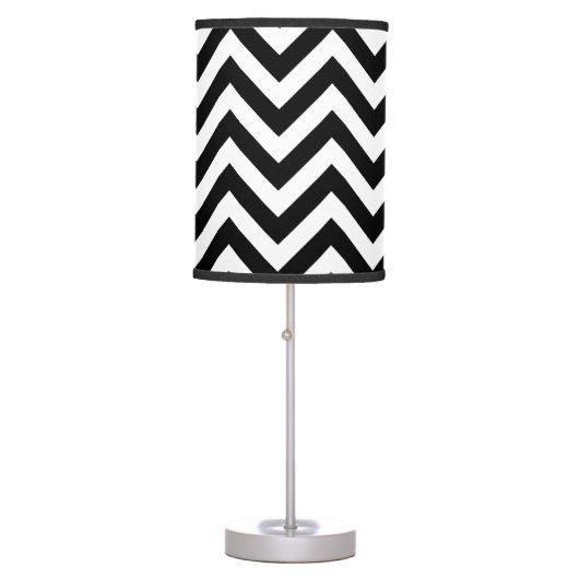 Black and white chevron pattern table lamps (Front)