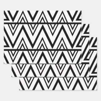 Black and White Chevron Pattern