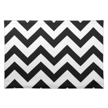 Black And White Chevron Placemat by divadezines at Zazzle