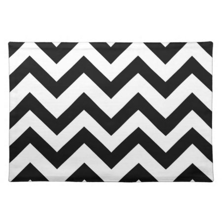 Black And White Chevron Placemat