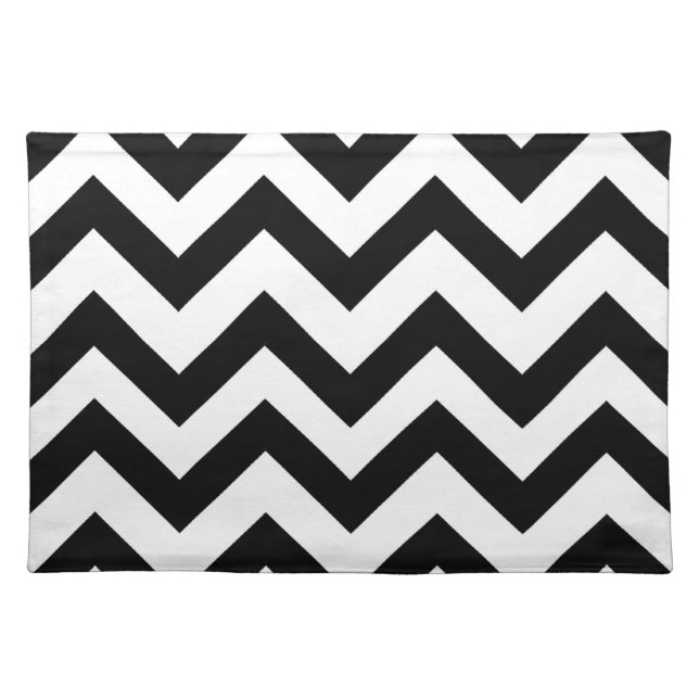 Black and white chevron placemat (Front)