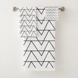 Black and White Chevron Stripe Pattern
