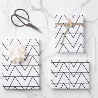 Black and White Chevron Stripe Pattern