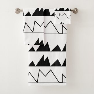 Black and White Chevron Stripes Pattern