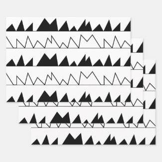 Black and White Chevron Stripes Pattern   
