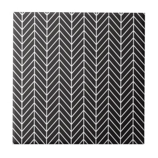 Black and White Chevron Tile Zazzle
