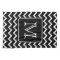 Black and White Chevron with Custom Monogram.