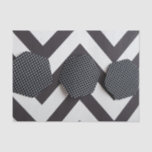 BLACK AND WHITE CHEVRON WITH HEX TISSUE PAPER