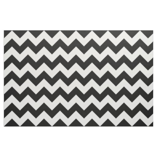 Black and White Chevron Zigzag Fabric