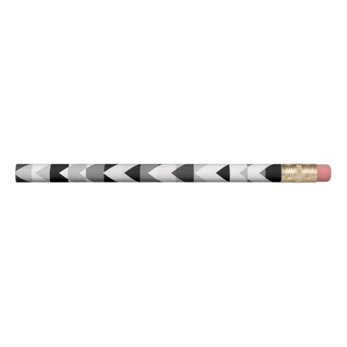 Black and White Chevron Zigzag Pattern 7 Pencil