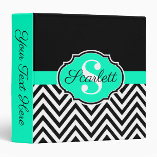 Black and White Chevrons 3 Ring Binder