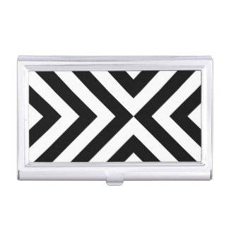 Black and White Chevrons Business Card Case
