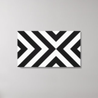 Black and White Chevrons Canvas Print