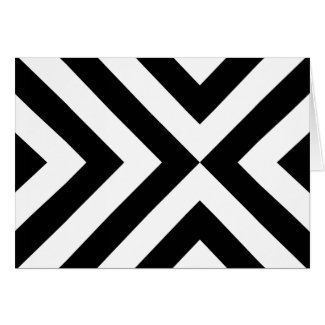 Black and White Chevrons Card
