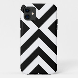 Black and White Chevrons iPhone 11 Case