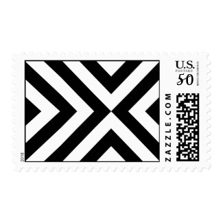 Black and White Chevrons Postage