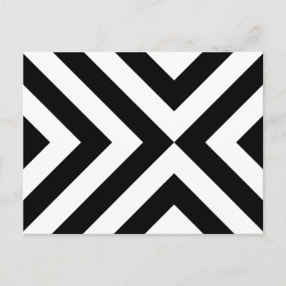 Black and White Chevrons Postcard
