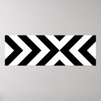 Black and White Chevrons Poster