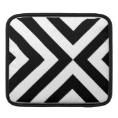 Black and White Chevrons Sleeve For iPads (Back)