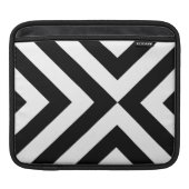 Black and White Chevrons Sleeve For iPads (Front)