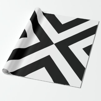 Black and White Chevrons Wrapping Paper