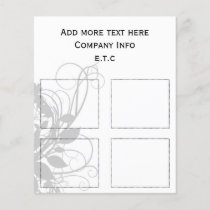 black and white Chic Business coupons Flyer