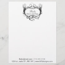 black and white Chic Business letterheads Letterhead