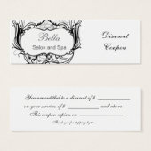 black and white Chic discount coupon (Front & Back)