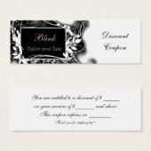 black and white Chic discount coupon (Front & Back)