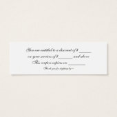 black and white Chic discount coupon (Back)