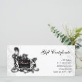 black and white Chic Gift Certificates (Standing Front)