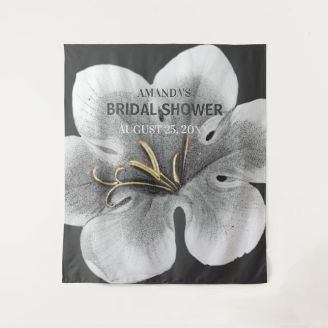 Black and White Chic Wedding Photo Booth Backdrop (Front)