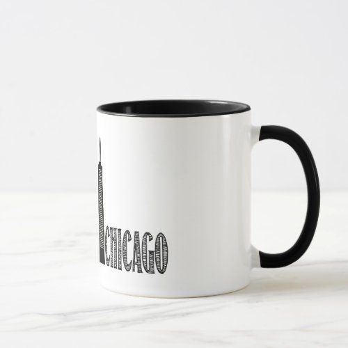 Black and White Chicago Mug