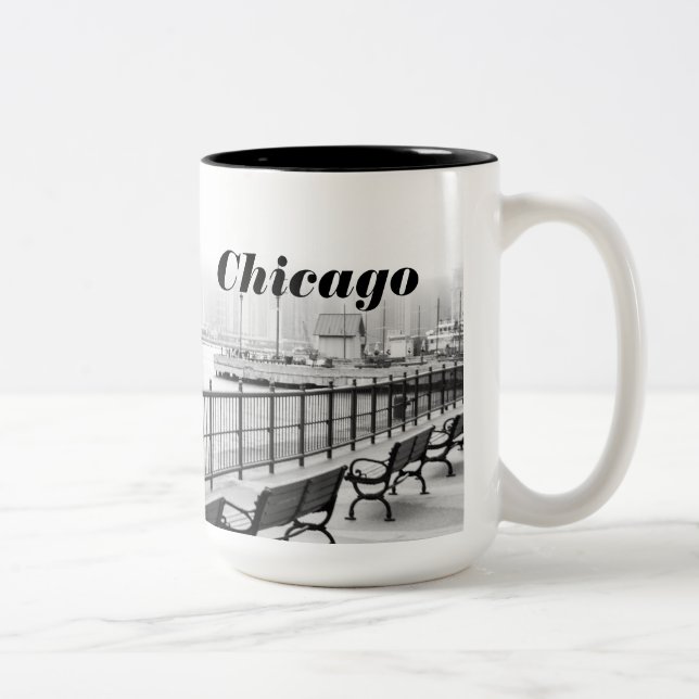 Black and White Chicago Photo Mug (Right)