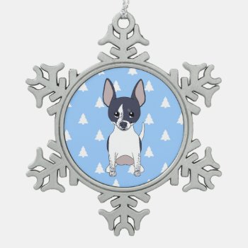 Black And White Chihuahua White Christmas Trees Snowflake Pewter Christmas Ornament by FavoriteDogBreeds at Zazzle
