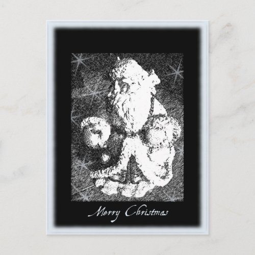 Black and white christmas card