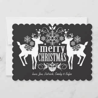 Black and white Christmas design Holiday Card