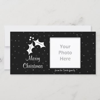 Black And White Christmas Holiday Card by xfinity7 at Zazzle