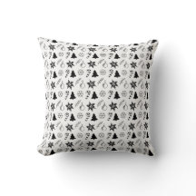 Black and white Christmas pattern
