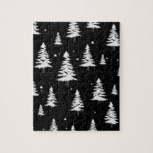Black and White Christmas Tree