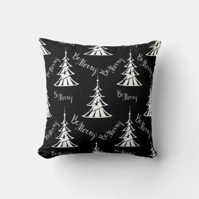 Black and White Christmas Trees Contemporary