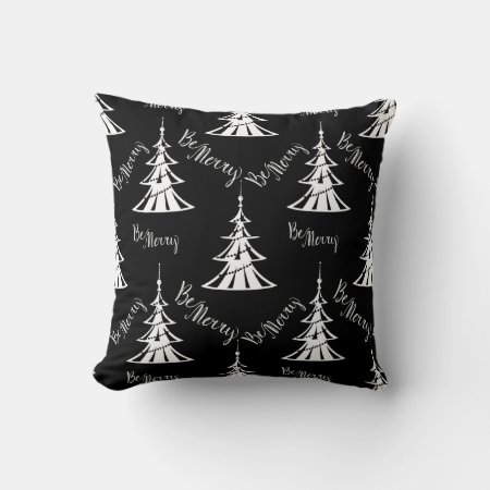 Black and White Christmas Trees Contemporary